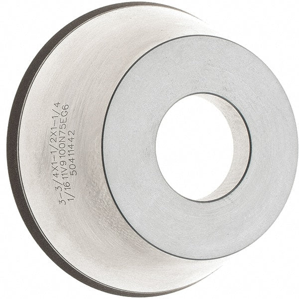 Tru-Maxx - 95mm Diam, 1-1/4" Hole Size, 1" Overall Thickness, 100 Grit, Type 11V9, Tool & Cutter Grinding Wheel - Fine Grade, CBN - Exact Tooling