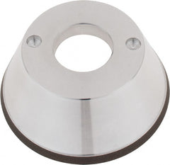 Tru-Maxx - 95mm Diam, 1-1/4" Hole Size, 1" Overall Thickness, 120 Grit, Type 11V9, Tool & Cutter Grinding Wheel - Fine Grade, CBN - Exact Tooling