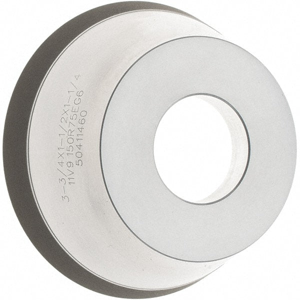 Tru-Maxx - 95mm Diam, 1-1/4" Hole Size, 1" Overall Thickness, 150 Grit, Type 11V9, Tool & Cutter Grinding Wheel - Very Fine Grade, Diamond - Exact Tooling