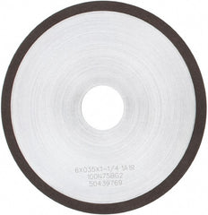 Tru-Maxx - 6" 100 Grit Diamond Cutoff Wheel - 0.035" Thick, 1-1/4" Arbor, Use with Angle Grinders - Exact Tooling