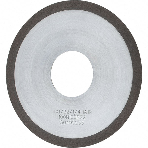 Tru-Maxx - 4" 100 Grit Diamond Cutoff Wheel - 1/32" Thick, 1-1/4" Arbor, Use with Angle Grinders - Exact Tooling