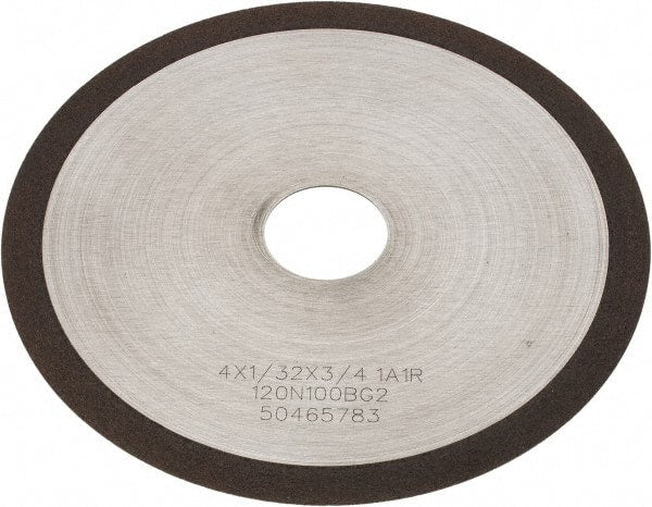 Tru-Maxx - 4" 120 Grit Diamond Cutoff Wheel - 1/32" Thick, 3/4" Arbor, Use with Angle Grinders - Exact Tooling
