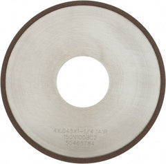 Tru-Maxx - 4" 150 Grit Diamond Cutoff Wheel - 0.045" Thick, 1-1/4" Arbor, Use with Angle Grinders - Exact Tooling
