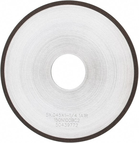 Tru-Maxx - 5" 150 Grit Diamond Cutoff Wheel - 0.045" Thick, 1-1/4" Arbor, Use with Angle Grinders - Exact Tooling