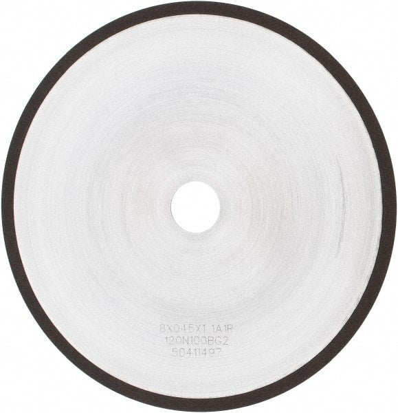 Tru-Maxx - 8" 120 Grit Diamond Cutoff Wheel - 0.045" Thick, 1" Arbor, Use with Angle Grinders - Exact Tooling