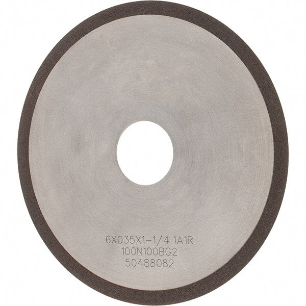 Tru-Maxx - 6" 100 Grit Diamond Cutoff Wheel - 0.035" Thick, 1-1/4" Arbor, Use with Angle Grinders - Exact Tooling