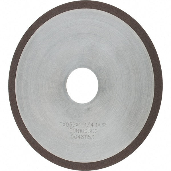 Tru-Maxx - 6" 150 Grit Diamond Cutoff Wheel - 0.035" Thick, 1-1/4" Arbor, Use with Angle Grinders - Exact Tooling