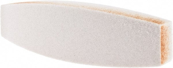 Tru-Maxx - 60 Grit Aluminum Oxide Boat (Shape) Polishing Stone - Medium Grade, 2-1/2" Wide x 9" Long x 1-1/2" Thick - Exact Tooling