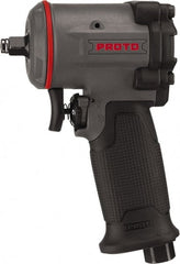 Proto - 3/8" Drive, 6,000 RPM, 445 Ft/Lb Torque Impact Wrench - Pistol Grip Handle, 1,260 IPM, 3 CFM, 90 psi, 1/4" NPT Inlet - Exact Tooling