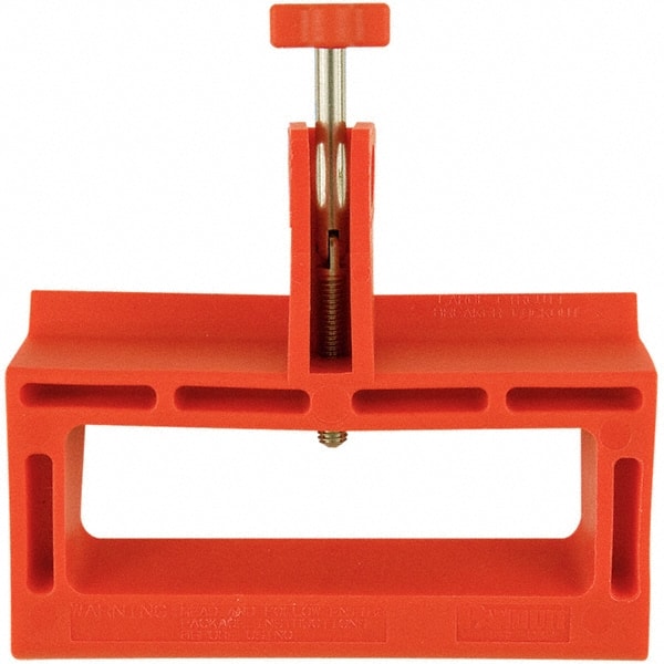 Panduit - Nylon Large Handle Circuit Breaker Lockout - 3/8 Max Cord Diam, 1 Padlock, 1 Circuit - Exact Tooling