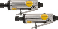 Value Collection - 1/4" Collet, Straight Handle, Air Straight Die Grinder - 22,000 RPM, Rear Exhaust, 4 CFM, 0.45 hp, 90 psi, 1/4 NPT Inlet - Exact Tooling