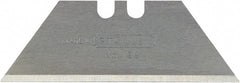 Stanley - 500 Piece High Carbon Steel Utility Knife Blade - 62mm OAL, 2.438" Blade Length, 0.024" Blade Thickness - Exact Tooling