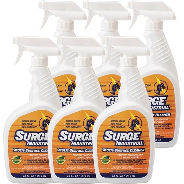 Surge Industrial - 32 oz Spray Bottle All-Purpose Cleaner - Liquid, Neutral pH, Citrus - Exact Tooling