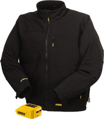 DeWALT - Size XL Heated & Cold Weather Jacket - Black, Polyester, Zipper Closure, 52" Chest - Exact Tooling