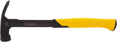 DeWALT - 14 oz Head, Straight Framing Hammer - 12" OAL, Steel Head, 2" Face Diam, Smooth Face, Steel Handle with Grip - Exact Tooling