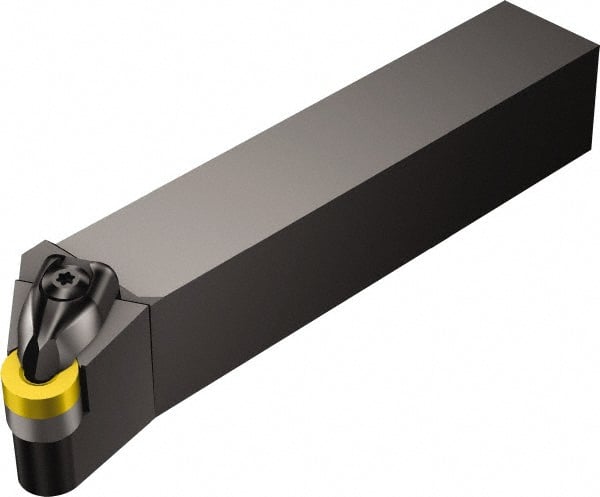 Sandvik Coromant - DRSN, Right Hand Cut, 3/4" Shank Height x 3/4" Shank Width, Negative Rake Indexable Turning Toolholder - 4-1/2" OAL, RNMG 09 03 00 Insert Compatibility, Series T-Max P - Exact Tooling