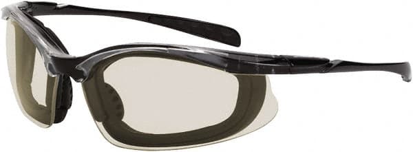 CrossFire - +1.5, Clear Lenses, Scratch Resistant, Framed Magnifying Safety Glasses - UV Protection, Black Frame - Exact Tooling