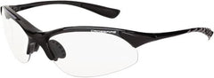 CrossFire - Clear Lenses, Framed Safety Glasses - Scratch Resistant, Black Frame, Size Universal, Wrap Around - Exact Tooling