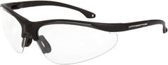 CrossFire - Smoke Lenses, Framed Safety Glasses - Scratch Resistant, Matte Black Frame, Size Universal, Wrap Around - Exact Tooling