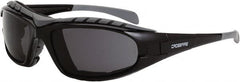 CrossFire - Smoke Lenses, Framed Safety Glasses - Anti-Fog, Black Frame, Size Universal, Wrap Around - Exact Tooling