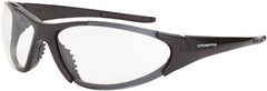 CrossFire - Clear Lenses, Framed Safety Glasses - Anti-Fog, Gray Frame, Size Universal, Wrap Around - Exact Tooling