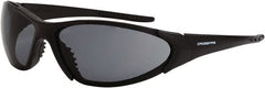 CrossFire - Smoke Lenses, Framed Safety Glasses - Scratch Resistant, Black Frame, Size Universal, Wrap Around - Exact Tooling
