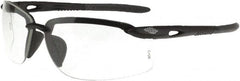 CrossFire - Clear Lenses, Framed Safety Glasses - Scratch Resistant, Black Frame, Size Universal, Wrap Around - Exact Tooling