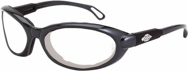 CrossFire - Clear Lenses, Framed Safety Glasses - Anti-Fog, Gray Frame, Size Universal, Wrap Around - Exact Tooling
