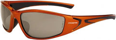 CrossFire - Copper Mirror Lenses, Framed Safety Glasses - Scratch Resistant, Burnt Orange Frame, Size Universal, Wrap Around - Exact Tooling