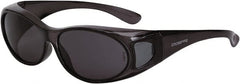 CrossFire - Smoke Lenses, Framed Safety Glasses - Scratch Resistant, Crystal Black Frame, Size Universal, Over the Glasses - Exact Tooling