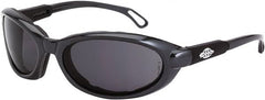 CrossFire - Smoke Lenses, Framed Safety Glasses - Anti-Fog, Gray Frame, Size Universal, Wrap Around - Exact Tooling