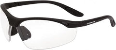 CrossFire - Clear Lenses, Framed Safety Glasses - Scratch Resistant, Matte Black Frame, Size Universal, Wrap Around - Exact Tooling