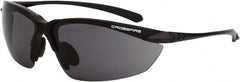 CrossFire - Smoke Lenses, Framed Safety Glasses - Scratch Resistant, Matte Black Frame, Size Universal, Wrap Around - Exact Tooling