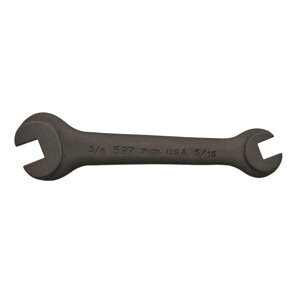 Martin Tools - Open End Wrenches; Wrench Type: Open End Wrench ; Tool Type: Set Screw Wrench ; Size (Inch): 3/8 x 7/16 ; Finish/Coating: Black Oxide ; Head Type: Open End; Square ; Overall Length (Inch): 5-3/4 - Exact Tooling