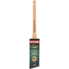 Wooster Brush - 1-1/2" Angled Synthetic Angular Brush - 2-3/16" Bristle Length, 7-1/8" Maple Handle - Exact Tooling