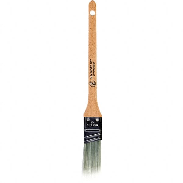 Wooster Brush - 1" Angled Polyester Sash Brush - 2-3/16" Bristle Length, 6-5/8" Wood Handle - Exact Tooling