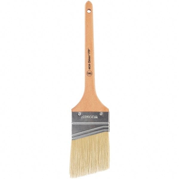 Wooster Brush - 1" Flat Polyester Varnish Brush - 2-3/16" Bristle Length, 4-13/16" Wood Handle - Exact Tooling