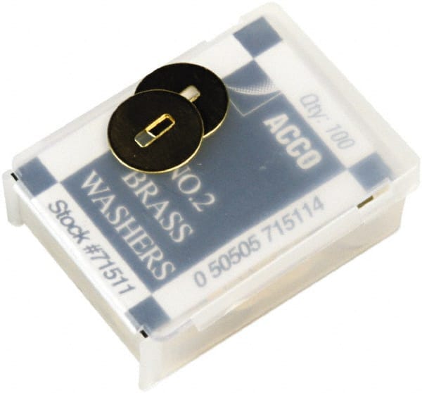 ACCO - 100 Piece Paper File Fasteners - 1.2" Long - Exact Tooling