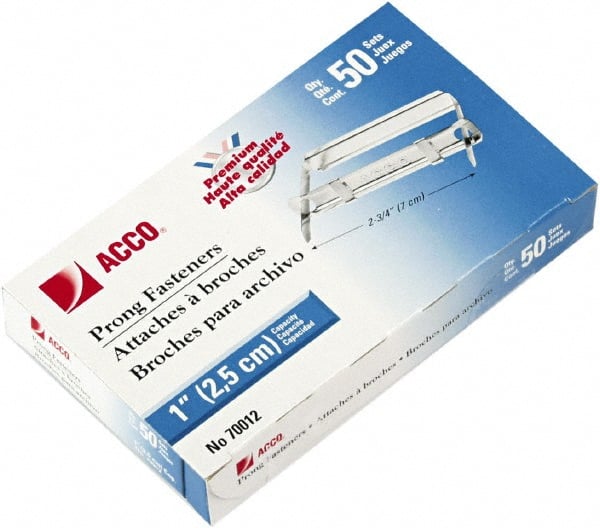 ACCO - 50 Piece Paper File Fasteners - 5-1/2" Long - Exact Tooling