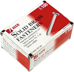 ACCO - 100 Piece Paper File Fasteners - 2" Long - Exact Tooling