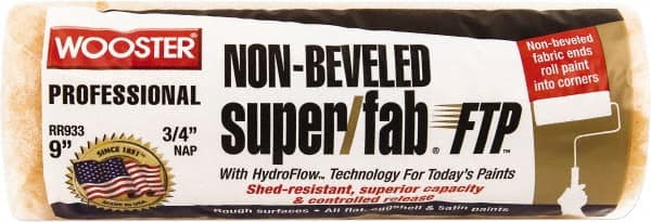 Wooster Brush - 3/4" Nap, 9" Wide Paint Roller - Semi-Rough to Rough Texture, Knitted - Exact Tooling