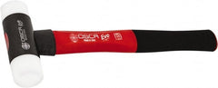 Osca - 8 oz Head 1-19/64" Face Diam Aluminum Soft Face Dead Blow Hammer with Tips - 12" OAL, Aluminum Alloy Handle with Rubber Grips - Exact Tooling