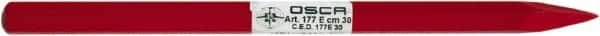 Osca - 12" OAL x 13/32" Blade Width Brick Chisel - Forged Steel Handle - Exact Tooling