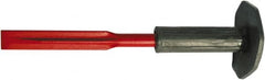 Osca - 12" OAL x 2-1/2" Blade Width Brick Chisel - Steel with Bricklayer Grip Handle - Exact Tooling