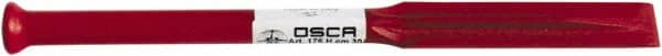 Osca - 12" OAL x 2-1/2" Blade Width Brick Chisel - Chrome Vanadium Steel Handle - Exact Tooling