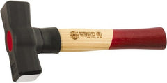 Osca - 2-13/64 Lb Head, 11" Long Sledge Hammer - Carbon Steel Head, 1.7" Face Diam, 3.6" Long Head, Fiberglass Handle with Grip - Exact Tooling