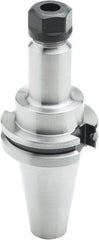 Parlec - 0.04" to 5/8" Capacity, 6" Projection, CAT40 Dual Contact Taper, ER25 Collet Chuck - 5/8" Shank Diam - Exact Tooling