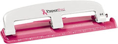 PaperPro - Paper Punches Type: 12 Sheet Manual Three Hole Punch Color: Pink - Exact Tooling
