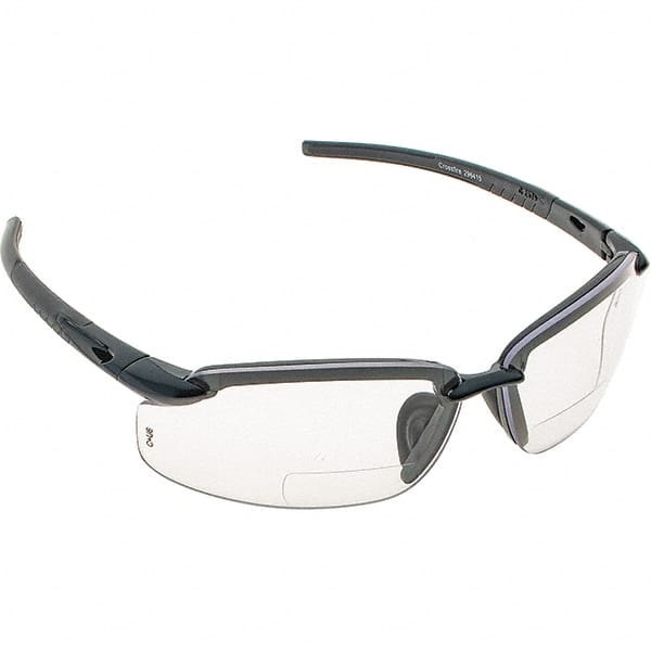 CrossFire - +1.5, Clear Lenses, Scratch Resistant, Frameless Magnifying Safety Glasses - UV Protection - Exact Tooling