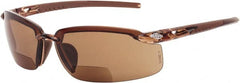 CrossFire - +2, Clear Lenses, Scratch Resistant, Frameless Magnifying Safety Glasses - UV Protection - Exact Tooling
